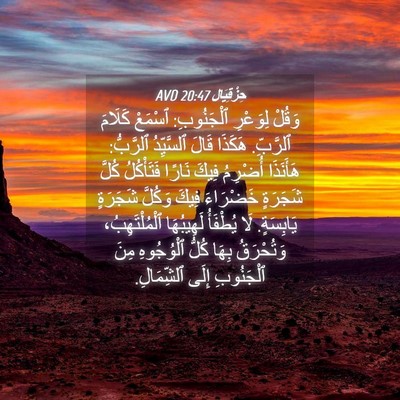 Picture 04 - حِزْقِيَال 20:47 AVD - وَقُلْ لِوَعْرِ - Bible Verse Picture