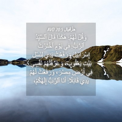 Picture 04 - حِزْقِيَال 20:5 AVD - وَقُلْ لَهُمْ: هَكَذَا - Bible Verse Picture