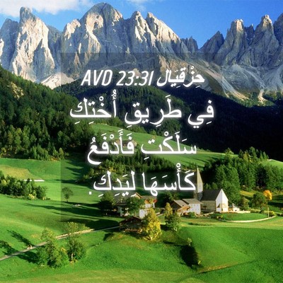 Picture 04 - حِزْقِيَال 23:31 AVD - فِي طَرِيقِ أُخْتِكِ - Bible Verse Picture