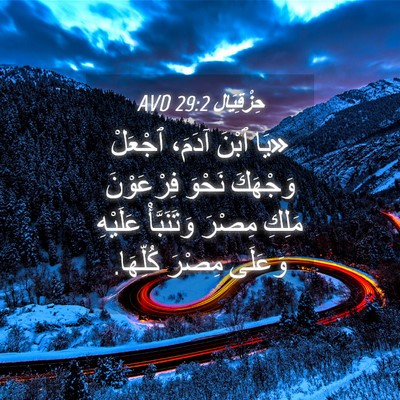Picture 04 - حِزْقِيَال 29:2 AVD - «يَا ٱبْنَ آدَمَ، ٱجْعَلْ - Bible Verse Picture