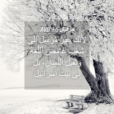 Picture 04 - حِزْقِيَال 3:5 AVD - لِأَنَّكَ غَيْرُ مُرْسَلٍ - Bible Verse Picture