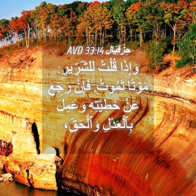 Picture 04 - حِزْقِيَال 33:14 AVD - وَإِذَا قُلْتُ - Bible Verse Picture