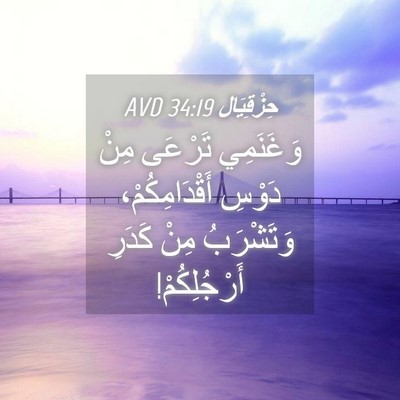 Picture 04 - حِزْقِيَال 34:19 AVD - وَغَنَمِي تَرْعَى مِنْ - Bible Verse Picture