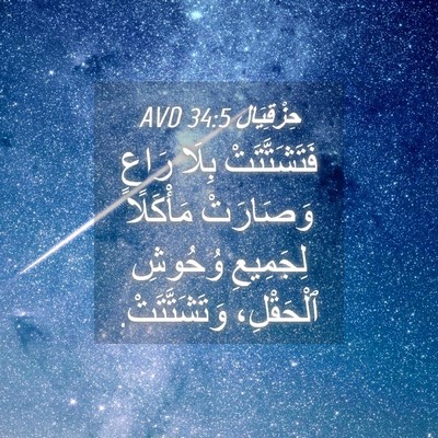 Picture 04 - حِزْقِيَال 34:5 AVD - فَتَشَتَّتَتْ بِلَا رَاعٍ - Bible Verse Picture