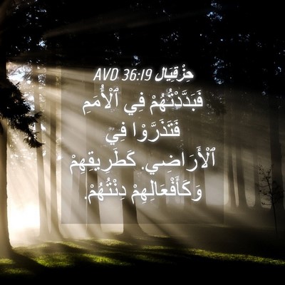 Picture 04 - حِزْقِيَال 36:19 AVD - فَبَدَّدْتُهُمْ فِي - Bible Verse Picture