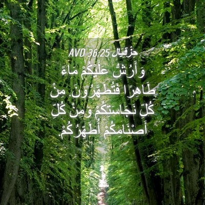 Picture 04 - حِزْقِيَال 36:25 AVD - وَأَرُشُّ عَلَيْكُمْ - Bible Verse Picture