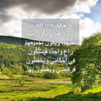 Picture 04 - حِزْقِيَال 37:24 AVD - وَدَاوُدُ عَبْدِي يَكُونُ - Bible Verse Picture