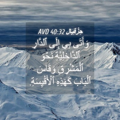 Picture 04 - حِزْقِيَال 40:32 AVD - وَأَتَى بِي إِلَى ٱلدَّارِ - Bible Verse Picture