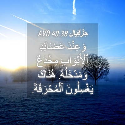 Picture 04 - حِزْقِيَال 40:38 AVD - وَعِنْدَ عَضَائِدِ - Bible Verse Picture