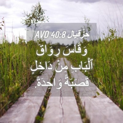 Picture 04 - حِزْقِيَال 40:8 AVD - وَقَاسَ رِوَاقَ ٱلْبَابِ - Bible Verse Picture