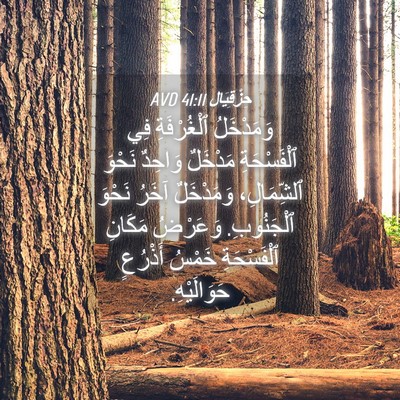 Picture 04 - حِزْقِيَال 41:11 AVD - وَمَدْخَلُ ٱلْغُرْفَةِ - Bible Verse Picture