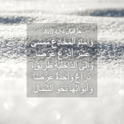 Picture 04 - حِزْقِيَال 42:4 AVD - وَأَمَامَ ٱلْمَخَادِعِ - Bible Verse Picture