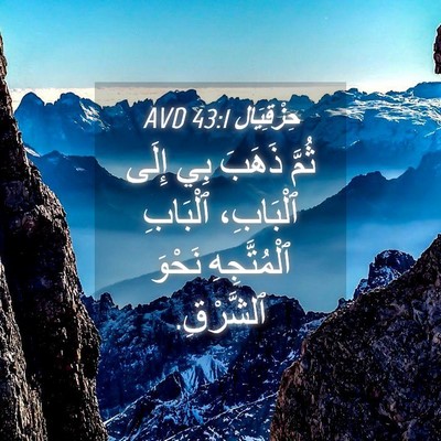 Picture 04 - حِزْقِيَال 43:1 AVD - ثُمَّ ذَهَبَ بِي إِلَى - Bible Verse Picture