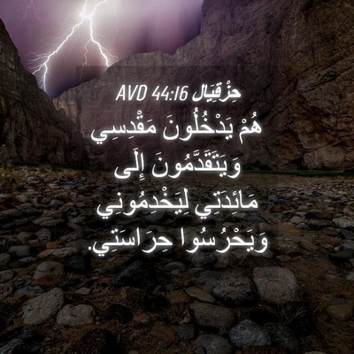 Picture 04 - حِزْقِيَال 44:16 AVD - هُمْ يَدْخُلُونَ - Bible Verse Picture
