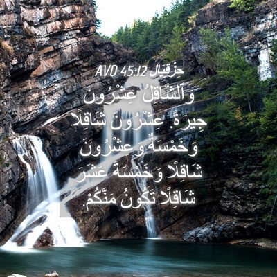 Picture 04 - حِزْقِيَال 45:12 AVD - وَٱلشَّاقِلُ عِشْرُونَ - Bible Verse Picture