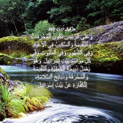 Picture 04 - حِزْقِيَال 45:17 AVD - وَعَلَى ٱلرَّئِيسِ - Bible Verse Picture