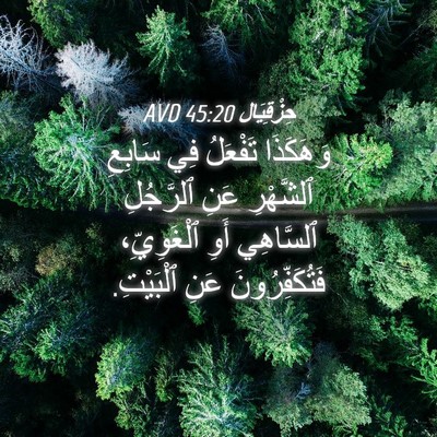 Picture 04 - حِزْقِيَال 45:20 AVD - وَهَكَذَا تَفْعَلُ فِي - Bible Verse Picture