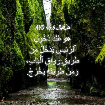 Picture 04 - حِزْقِيَال 46:8 AVD - «وَعْنْدَ دُخُولِ - Bible Verse Picture