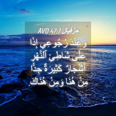 Picture 04 - حِزْقِيَال 47:7 AVD - وَعِنْدَ رُجُوعِي إِذَا - Bible Verse Picture