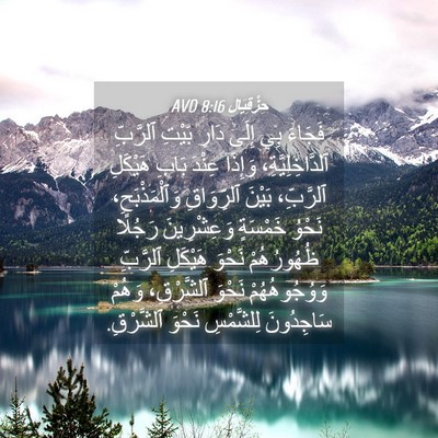 Picture 04 - حِزْقِيَال 8:16 AVD - فَجَاءَ بِي إِلَى دَارِ - Bible Verse Picture