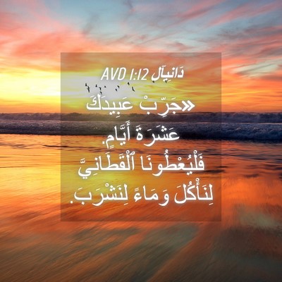 Picture 04 - دَانِيآل 1:12 AVD - «جَرِّبْ عَبِيدَكَ - Bible Verse Picture