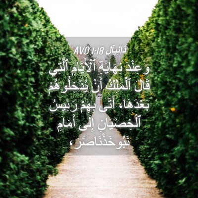 Picture 04 - دَانِيآل 1:18 AVD - وَعِنْدَ نِهَايَةِ - Bible Verse Picture