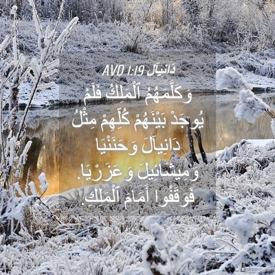 Picture 04 - دَانِيآل 1:19 AVD - وَكَلَّمَهُمُ ٱلْمَلِكُ - Bible Verse Picture