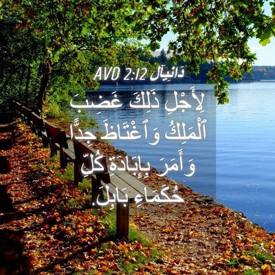 Picture 04 - دَانِيآل 2:12 AVD - لِأَجْلِ ذَلِكَ غَضِبَ - Bible Verse Picture