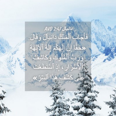 Picture 04 - دَانِيآل 2:47 AVD - فَأَجَابَ ٱلْمَلِكُ - Bible Verse Picture