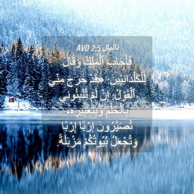 Picture 04 - دَانِيآل 2:5 AVD - فَأَجَابَ ٱلْمَلِكُ - Bible Verse Picture
