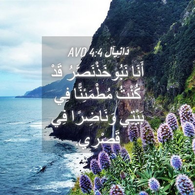 Picture 04 - دَانِيآل 4:4 AVD - أَنَا نَبُوخَذْنَصَّرُ - Bible Verse Picture