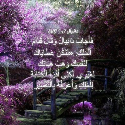 Picture 04 - دَانِيآل 5:17 AVD - فَأَجَابَ دَانِيآلُ - Bible Verse Picture