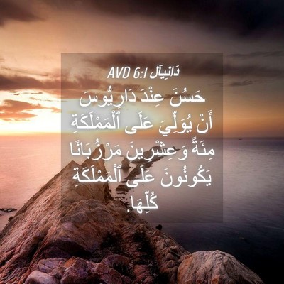 Picture 04 - دَانِيآل 6:1 AVD - حَسُنَ عِنْدَ دَارِيُّوسَ - Bible Verse Picture