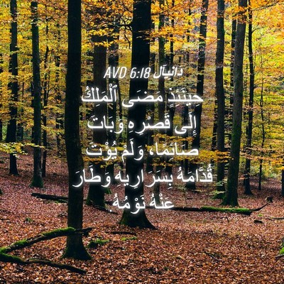 Picture 04 - دَانِيآل 6:18 AVD - حِينَئِذٍ مَضَى ٱلْمَلِكُ - Bible Verse Picture