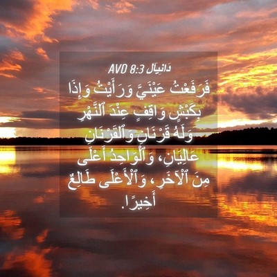 Picture 04 - دَانِيآل 8:3 AVD - فَرَفَعْتُ عَيْنَيَّ - Bible Verse Picture