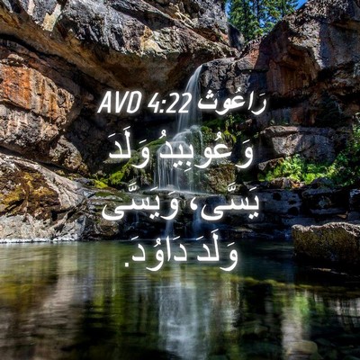 Picture 04 - رَاعُوث 4:22 AVD - وَعُوبِيدُ وَلَدَ يَسَّى، - Bible Verse Picture