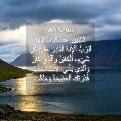 Picture 04 - رُؤيا 11:17 AVD - قَائِلِينَ: «نَشْكُرُكَ - Bible Verse Picture