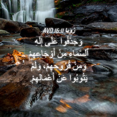 Picture 04 - رُؤيا 16:11 AVD - وَجَدَّفُوا عَلَى إِلَهِ - Bible Verse Picture