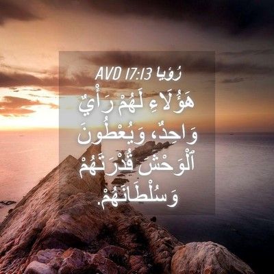 Picture 04 - رُؤيا 17:13 AVD - هَؤُلَاءِ لَهُمْ رَأْيٌ - Bible Verse Picture