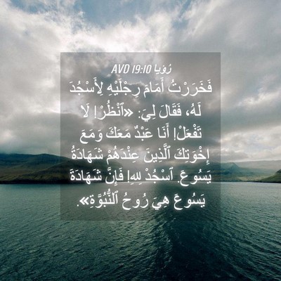 Picture 04 - رُؤيا 19:10 AVD - فَخَرَرْتُ أَمَامَ - Bible Verse Picture