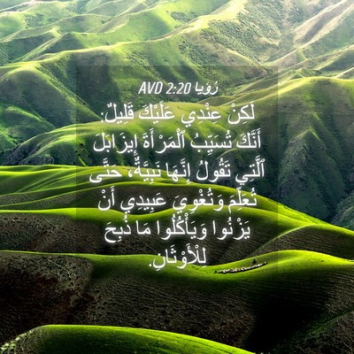 Picture 04 - رُؤيا 2:20 AVD - لَكِنْ عِنْدِي عَلَيْكَ - Bible Verse Picture
