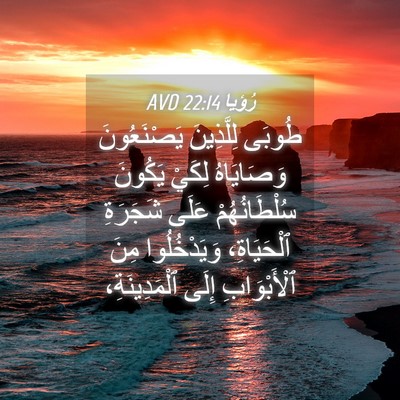 Picture 04 - رُؤيا 22:14 AVD - طُوبَى لِلَّذِينَ - Bible Verse Picture