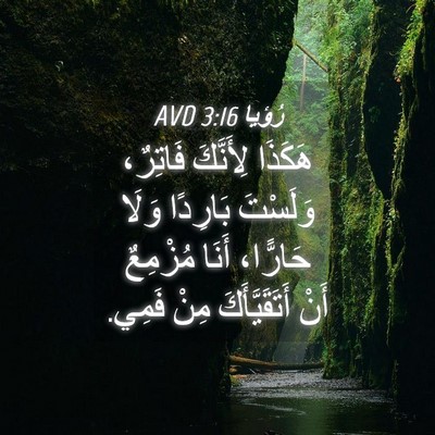 Picture 04 - رُؤيا 3:16 AVD - هَكَذَا لِأَنَّكَ - Bible Verse Picture