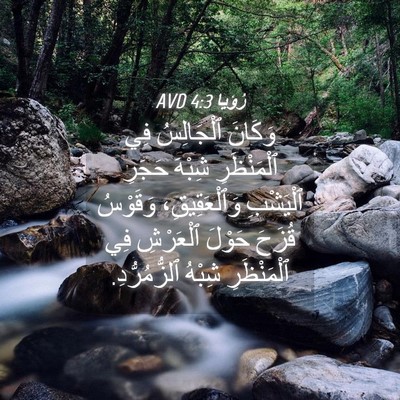 Picture 04 - رُؤيا 4:3 AVD - وَكَانَ ٱلْجَالِسُ فِي - Bible Verse Picture