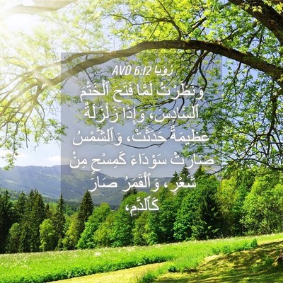 Picture 04 - رُؤيا 6:12 AVD - وَنَظَرْتُ لَمَّا فَتَحَ - Bible Verse Picture