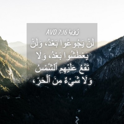 Picture 04 - رُؤيا 7:16 AVD - لَنْ يَجُوعُوا بَعْدُ، - Bible Verse Picture