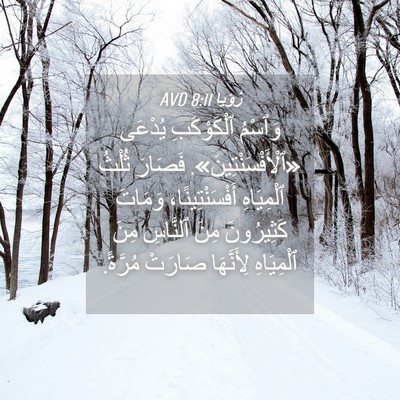 Picture 04 - رُؤيا 8:11 AVD - وَٱسْمُ ٱلْكَوْكَبِ - Bible Verse Picture