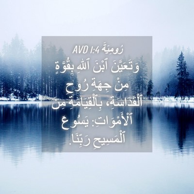 Picture 04 - رُومِيَةَ 1:4 AVD - وَتَعَيَّنَ ٱبْنَ ٱللهِ - Bible Verse Picture