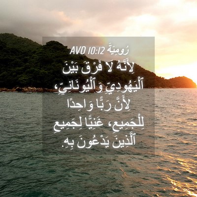 Picture 04 - رُومِيَةَ 10:12 AVD - لِأَنَّهُ لَا فَرْقَ - Bible Verse Picture