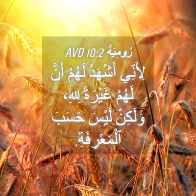 Picture 04 - رُومِيَةَ 10:2 AVD - لِأَنِّي أَشْهَدُ لَهُمْ - Bible Verse Picture